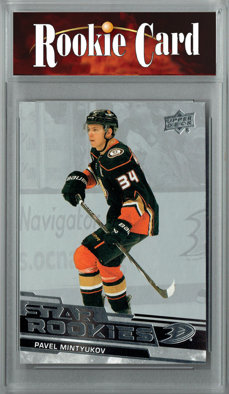 Certified Mint+ Pavel Mintyukov 2023-24 Upper Deck #21 Star Rookies Set Rookie Card Anaheim Ducks