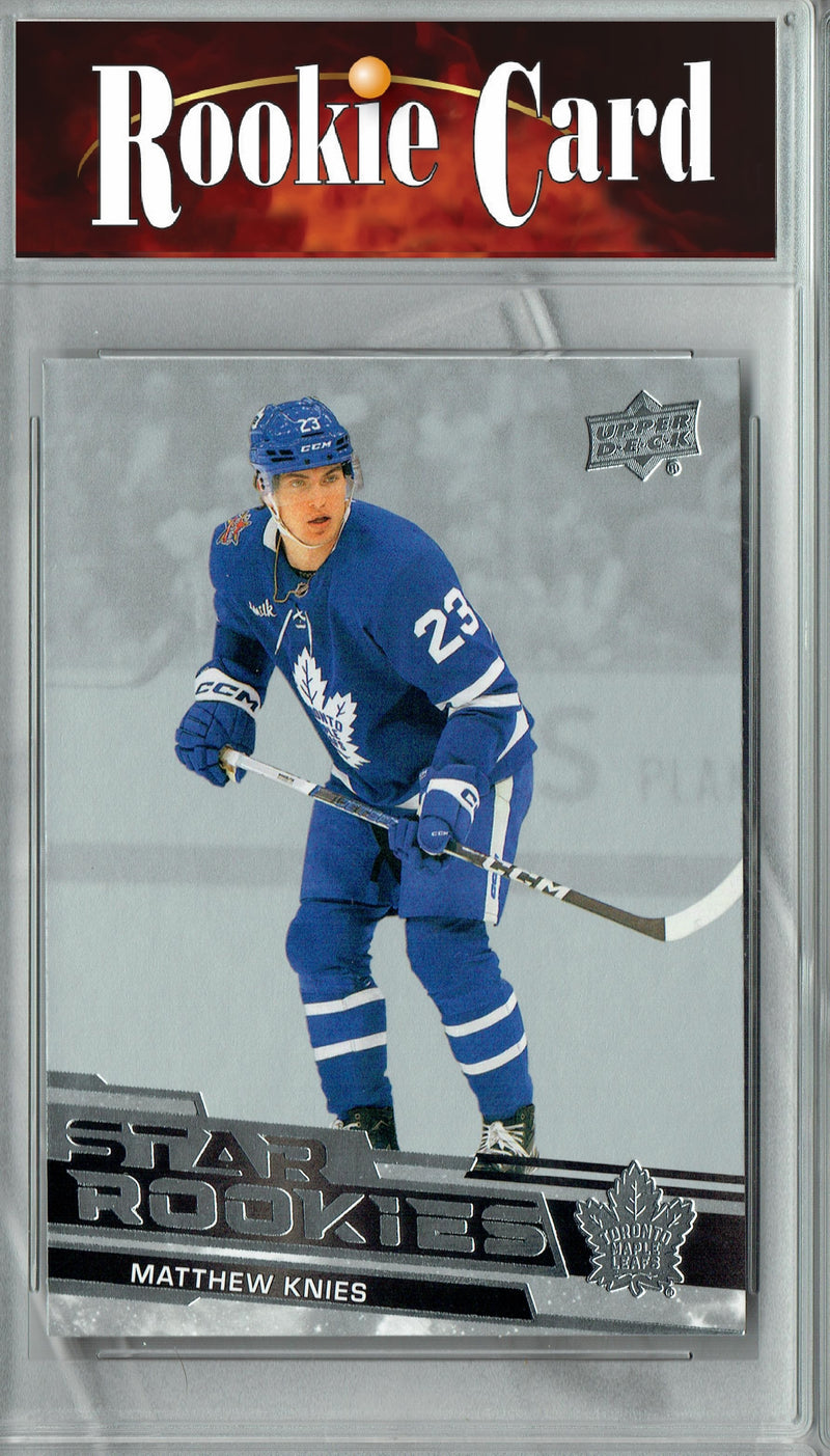 Certified Mint+ Matthew Knies 2023-24 Upper Deck #4 Star Rookies Set Rookie Card Toronto Maple Leafs
