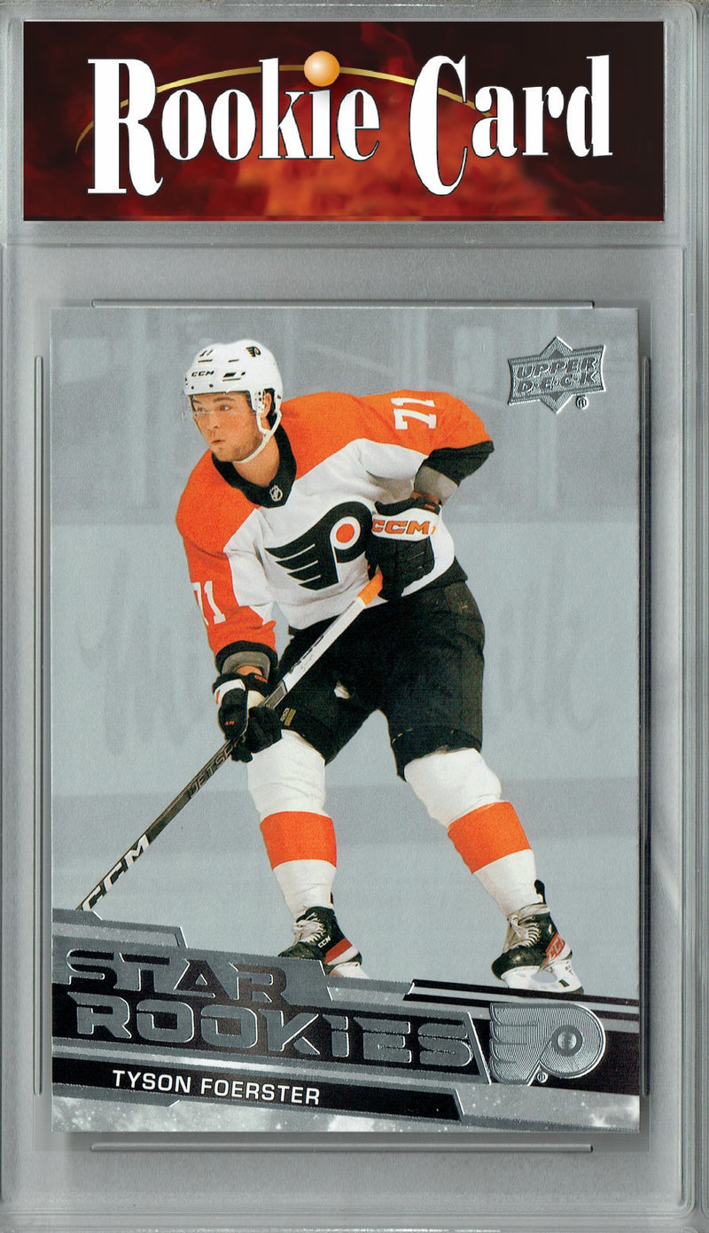 Certified Mint+ Tyson Foerster 2023-24 Upper Deck #13 Star Rookies Set Rookie Card Philadelphia Flyers