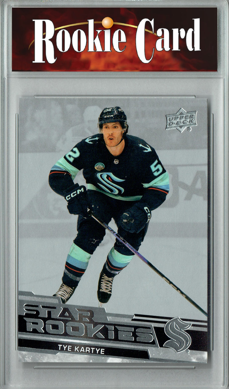 Certified Mint+ Tye Kartye 2023-24 Upper Deck #22 Star Rookies Set Rookie Card Seattle Kraken