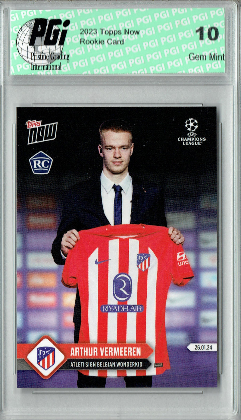 Arthur Vermeeren 2023-24 Topps Now #89 Belgian Wunderkid Rookie Card PGI 10