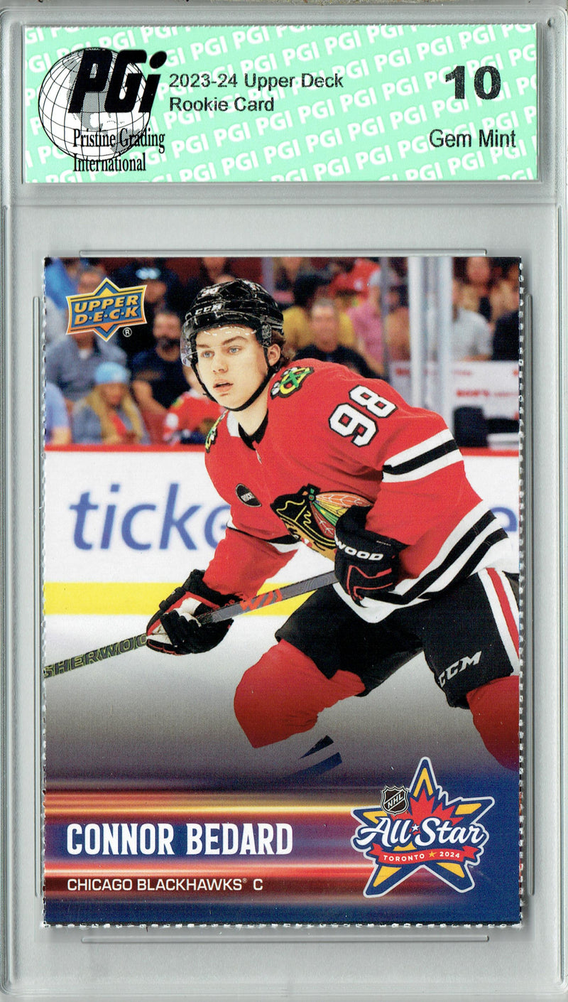 Connor Bedard 2024 Upper Deck #AS-GB All-Star Game Rookie Card PGI 10