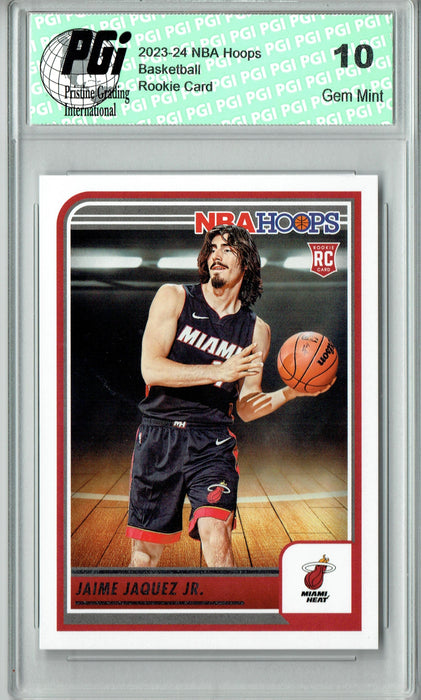 Jaime Jaquez Jr. 2023 NBA Hoops #249 Miami Heat Rookie Card PGI 10