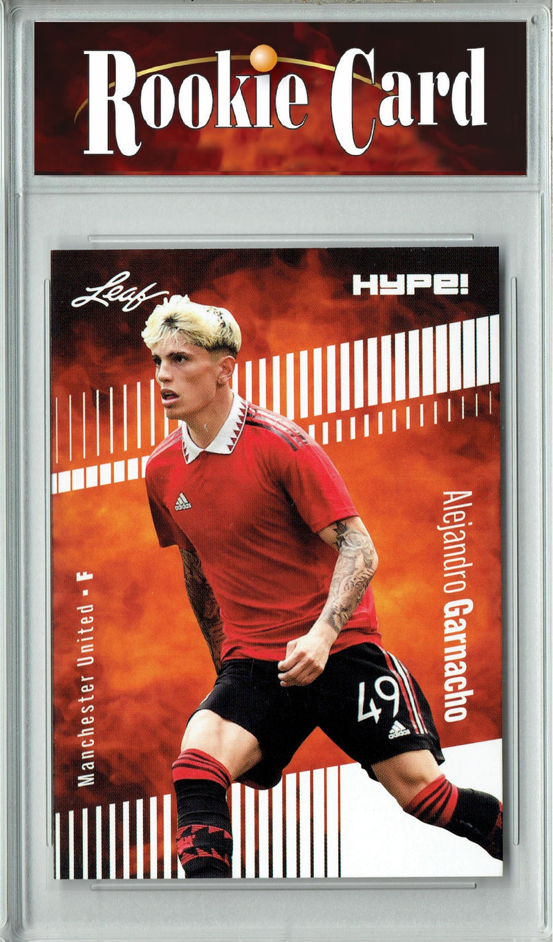 Certified Mint+ Alejandro Garnacho 2023 Leaf HYPE #99 Only 5000 Made Rookie Card Manchester United