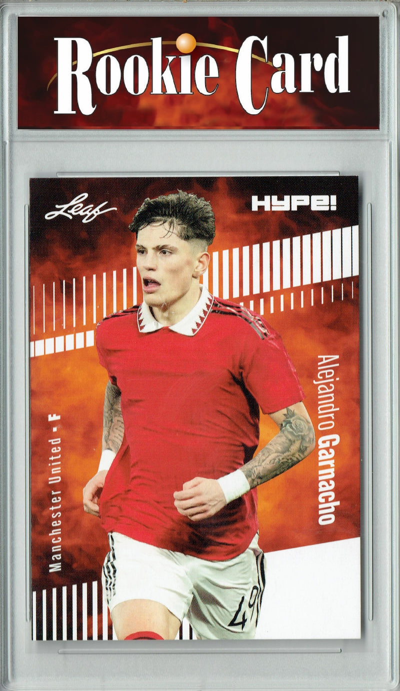 Certified Mint+ Alejandro Garnacho 2023 Leaf HYPE #99A Only 5000 Made Rookie Card Manchester United
