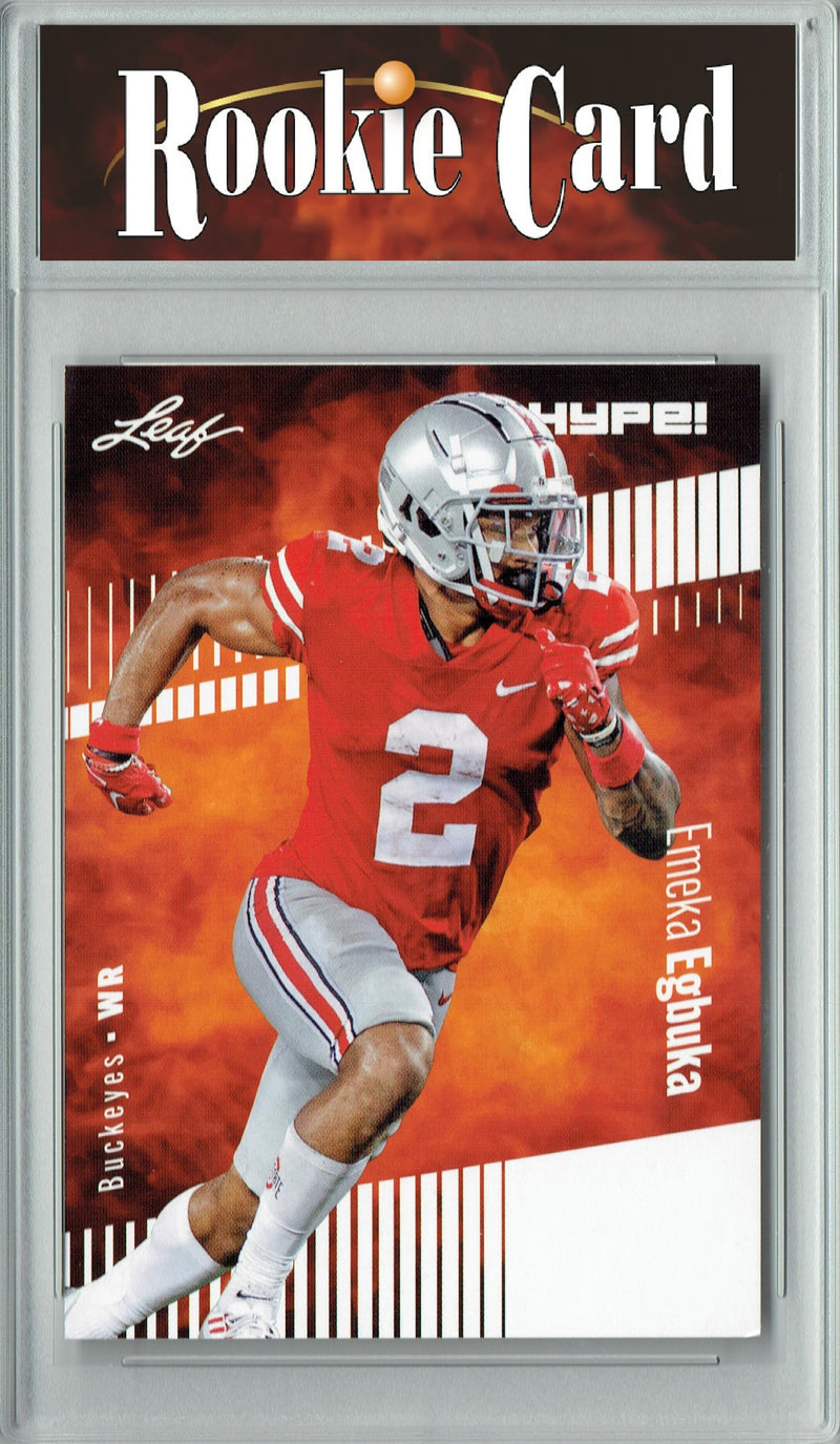 Emeka Egbuka Rookie Card Ohio State Buckeyes Football Trading Card 2023 Leaf HYPE! #116 Only 5000 Made!  Certified Mint+