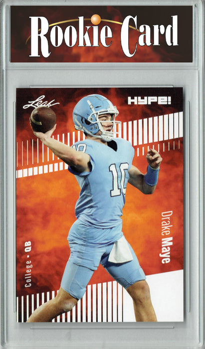 Certified Mint+ Drake Maye 2023 Leaf HYPE! #114 Only 5000 Made! Rookie Card New England Patriots