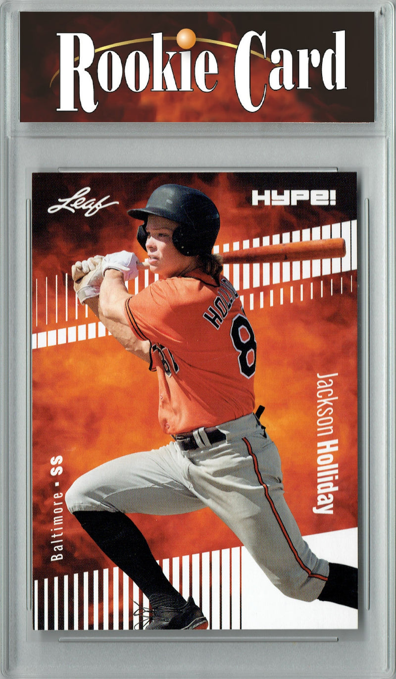 Certified Mint+ Jackson Holliday 2023 Leaf HYPE #124 Only 5000 Made Rookie Card Baltimore Orioles