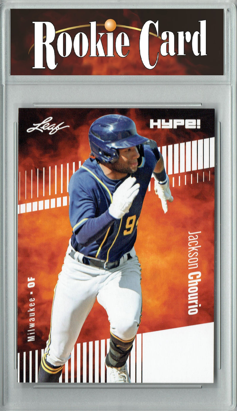 Certified Mint+ Jackson Chourio 2023 Leaf HYPE #123a Only 5000 Made Rookie Card Milwaukee Brewers