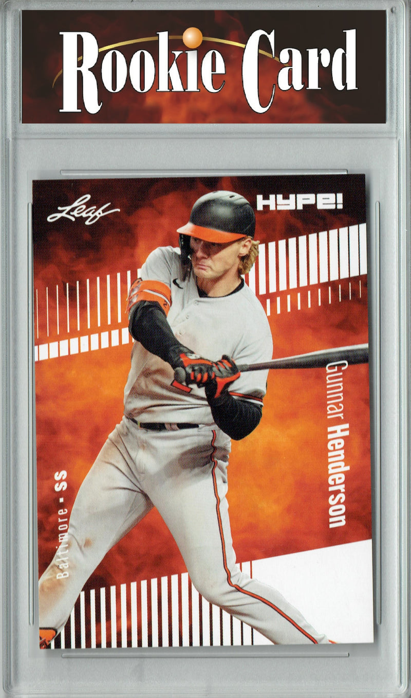 Certified Mint+ Gunnar Henderson 2023 Leaf HYPE #121 Only 5000 Made Rookie Card Baltimore Orioles