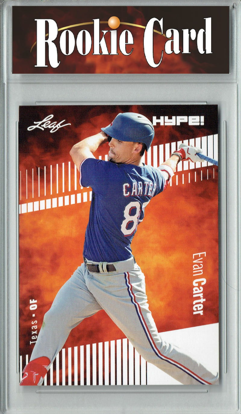 Certified Mint+ Evan Carter 2023 Leaf HYPE #120 Only 5000 Made Rookie Card Texas Rangers