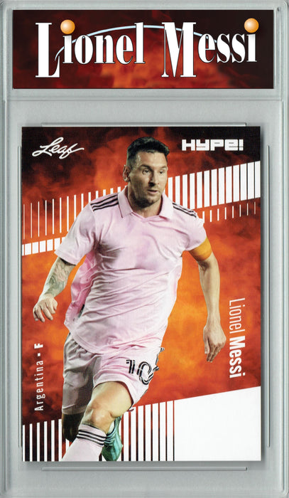 Certified Mint+ Lionel Messi 2023 Leaf HYPE! #130a Only 5000 Made! Rare Trading Card Inter Miami