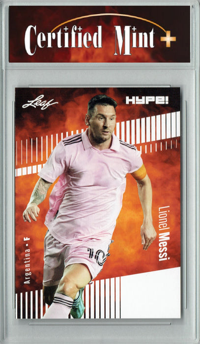 Certified Mint+ Lionel Messi 2023 Leaf HYPE! #130a Only 5000 Made! Rare Trading Card Inter Miami