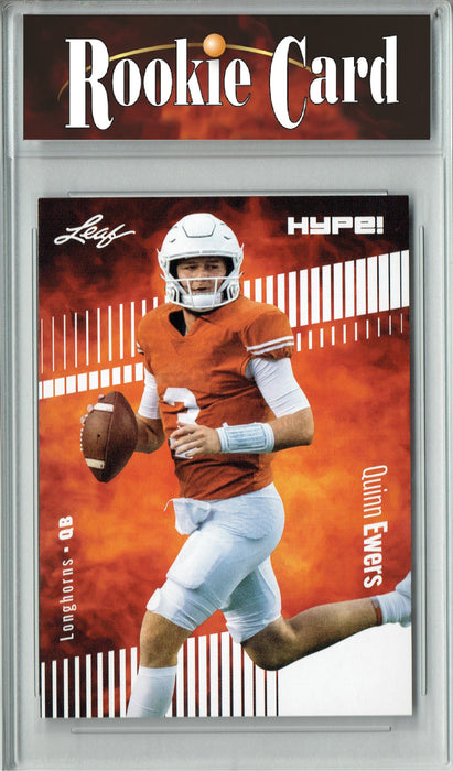 Certified Mint+ Quinn Ewers 2023 Leaf HYPE! #133 Only 5000 Made! Rookie Card Texas Longhorns