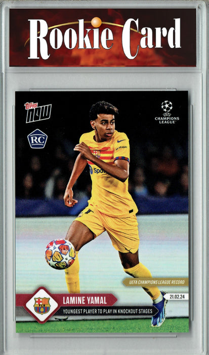 Certified Mint+ Lamine Yamal 2023 Topps Now #99 Youngest Player Rookie Card Barcelona