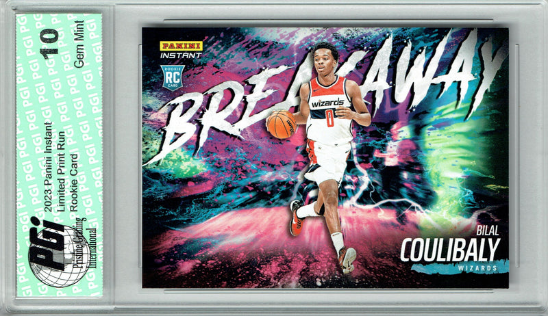 Bilal Coulibaly 2023 Panini Instant #B7 Breakaway SP 1/4085 Rookie Card PGI 10