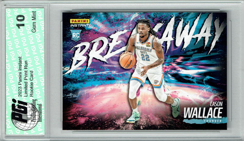 Cason Wallace 2023 Panini Instant #B8 Breakaway SP 1/4085 Rookie Card PGI 10