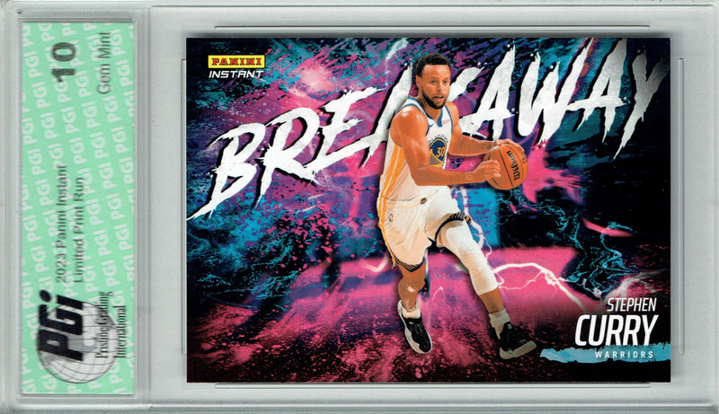 Stephen Curry 2023 Panini Instant #B16 Breakaway SP 1/4085 Rare Trading Card PGI 10