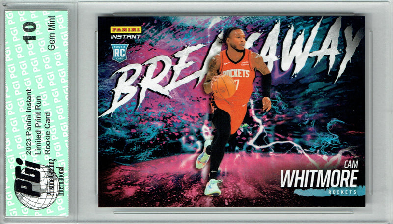 Cam Whitmore 2023 Panini Instant #B13 Breakaway SP 1/4085 Rookie Card PGI 10