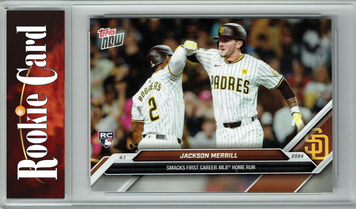 Certified Mint+ Jackson Merrill 2024 Topps Now #31 1st MLB Home Run Rookie Card San Diego Padres