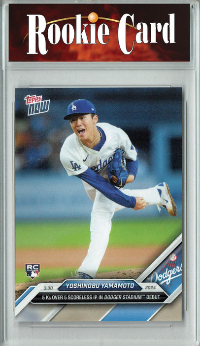 Certified Mint+ Yoshinobu Yamamoto 2024 Topps Now #24 Dodgers Debut! Rookie Card Los Angeles Dodgers