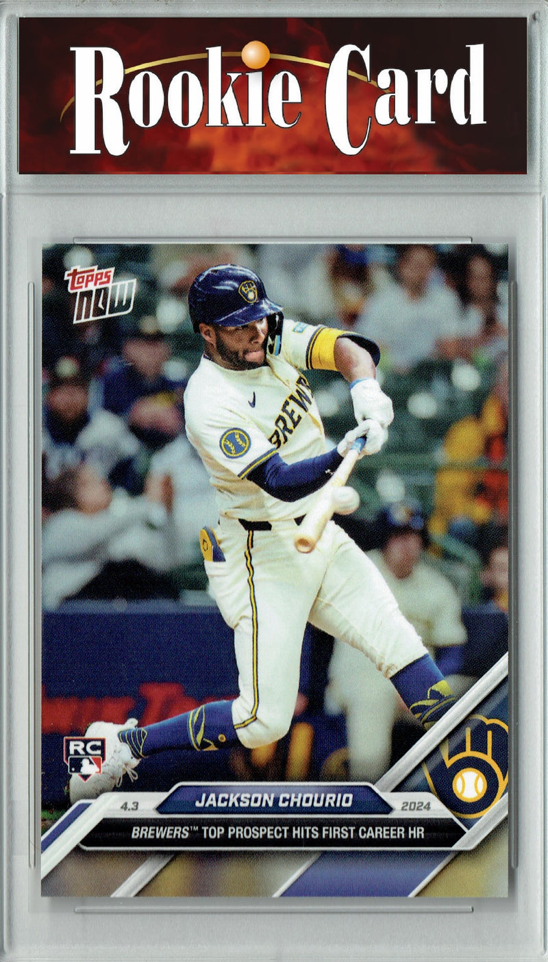 Certified Mint+ Jackson Chourio 2024 Topps Now #37 1st Career Homer Rookie Card Milwaukee Brewers