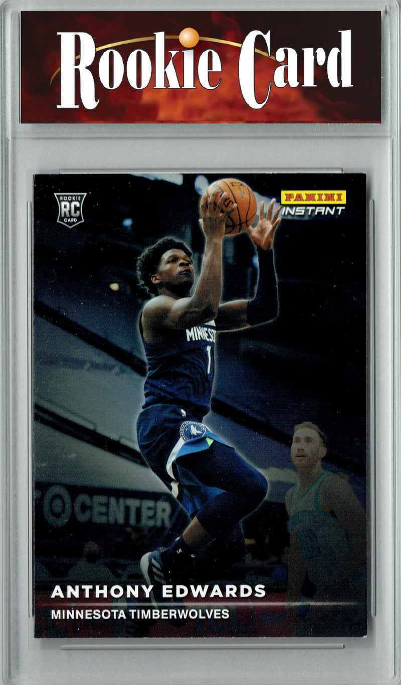 Certified Mint+ Anthony Edwards 2020 Panini Instant #RS1 Rookie Spotlight 1 of 1397 Made Rookie Card Minnesota Timberwolves