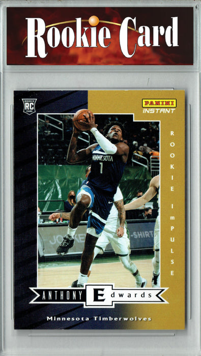 Certified Mint+ Anthony Edwards 2020 Panini Instant #RI-1 Rookie Impulse 1 of 1740 Made Rookie Card Minnesota Timberwolves