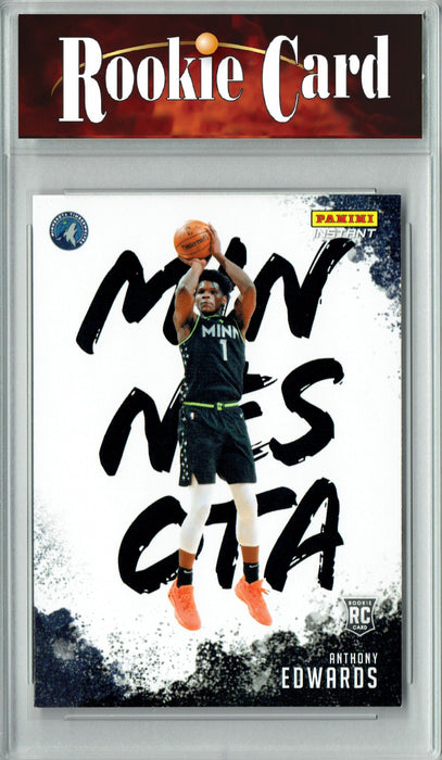 Certified Mint+ Anthony Edwards 2020 Panini Instant #MC-17 My City 1/2390 Made Rookie Card Minnesota Timberwolves