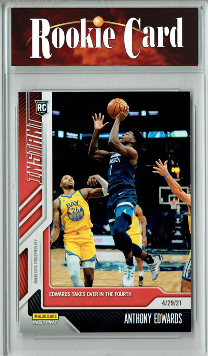 Certified Mint+ Anthony Edwards 2020 Panini Instant #155 Takes Over, Just 253 Made Rookie Card Minnesota Timberwolves