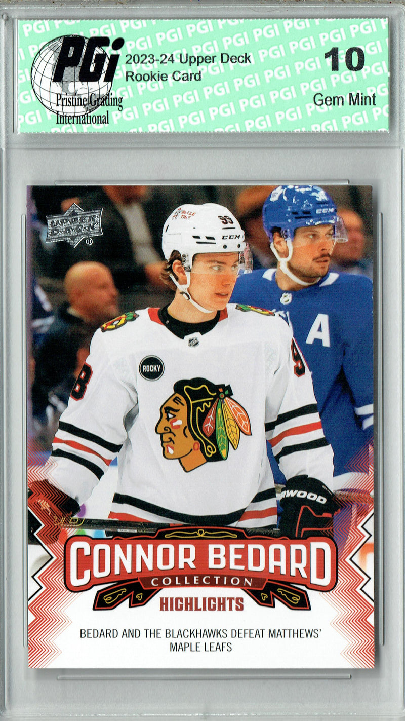 2023 Upper Deck Connor Bedard Collection #13 Auston Matthews Rookie Card PGI 10