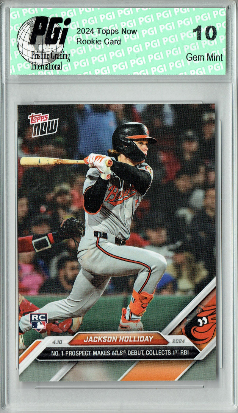 Jackson Holliday 2024 Topps Now #61 Major League Debut Rookie Card PGI 10