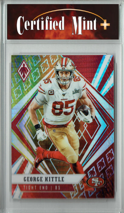 Certified Mint+ George Kittle 2020 Panini #84 Phoenix Fire Burst Rare Trading Card San Francisco 49ers