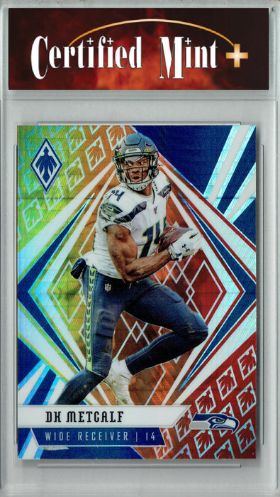 Certified Mint+ D.K. Metcalf 2020 Panini #99 Phoenix Fire Burst Rare Trading Card Seattle Seahawks