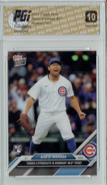 Shota Imanaga 2024 Topps Now #27 PRISTINE Rookie Card PGI 10