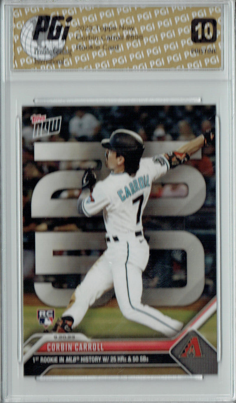 Corbin Carroll 2023 Topps Now #898 PRISTINE Rookie Card PGI 10