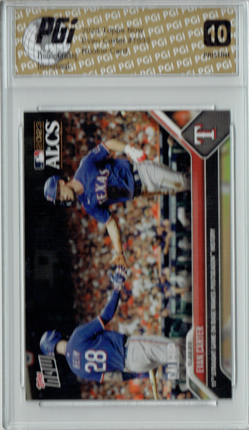 Evan Carter 2023 Topps Now #1033 PRISTINE Rookie Card PGI 10