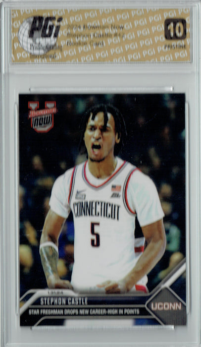 Stephon Castle 2024 Bowman University Now #42 PRISTINE Rookie Card PGI 10