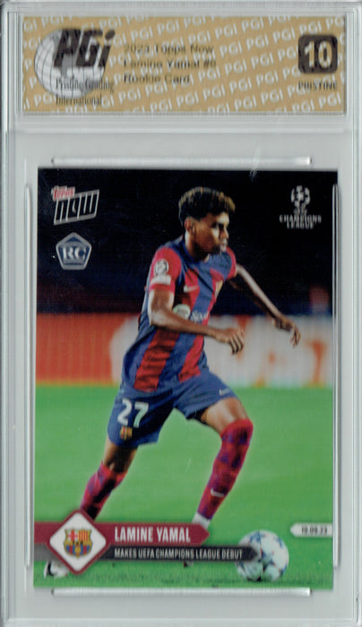 Lamine Yamal 2023 Topps Now #9 PRISTINE Rookie Card PGI 10