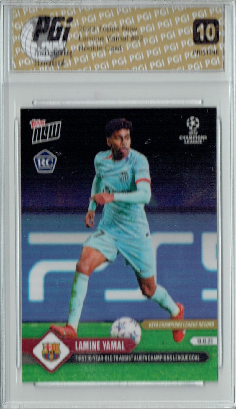 Lamine Yamal 2023 Topps Now #82 PRISTINE Rookie Card PGI 10
