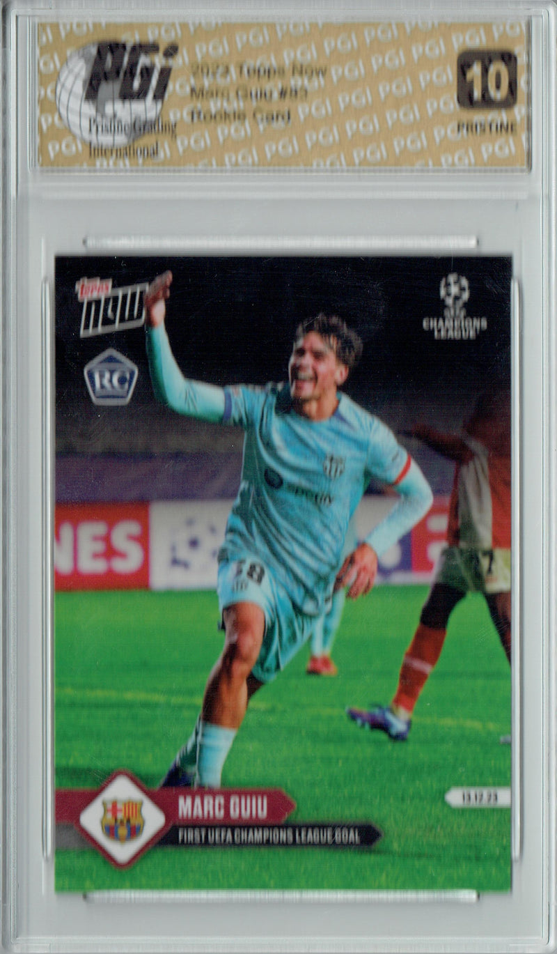 Marc Guiu 2023 Topps Now #83 PRISTINE Rookie Card PGI 10