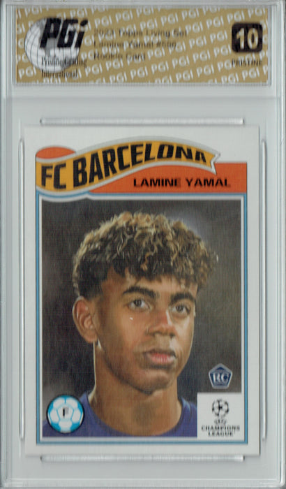 Lamine Yamal 2023 Topps Living Set #596 PRISTINE Rookie Card PGI 10