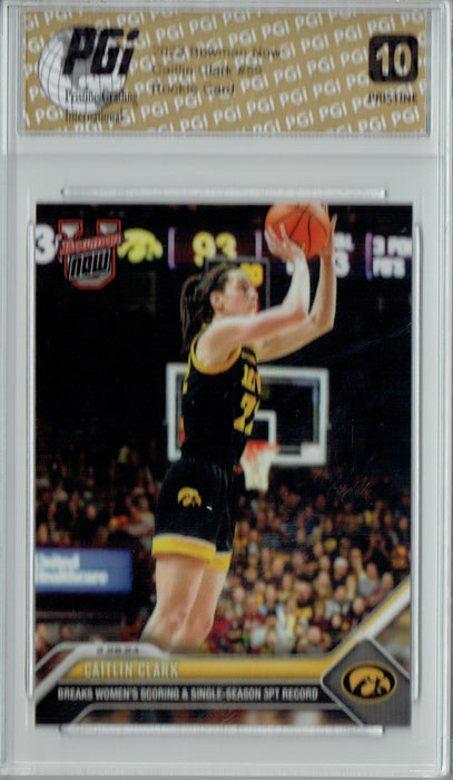 Caitlin Clark 2023 Bowman University Now #59 PRISTINE Rookie Card PGI 10