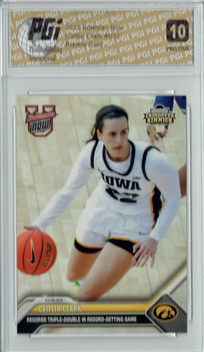 Caitlin Clark 2023 Bowman University Now #U12 PRISTINE Rookie Card PGI 10