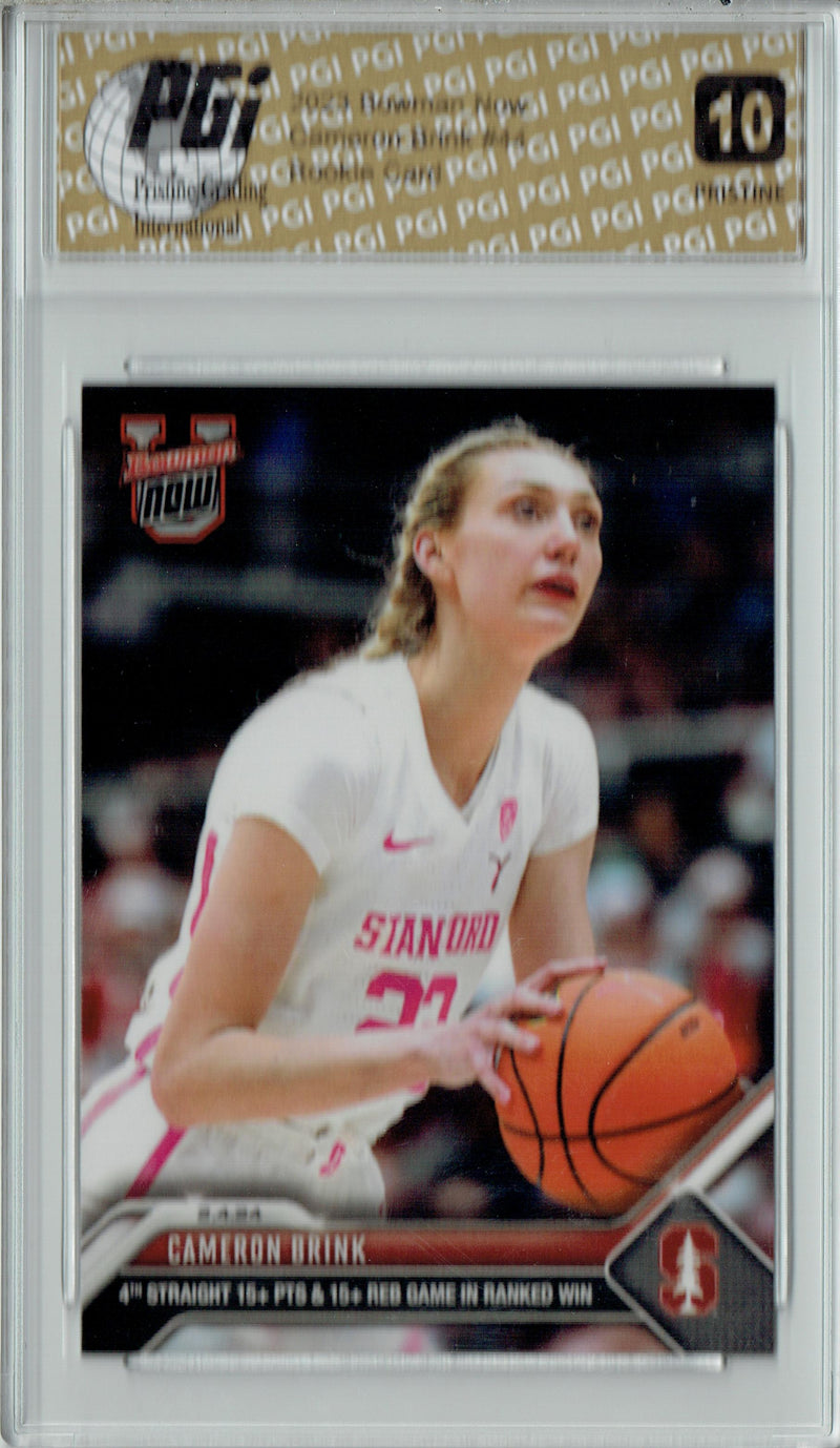 Cameron Brink 2024 Bowman University Now #44 PRISTINE Rookie Card PGI 10