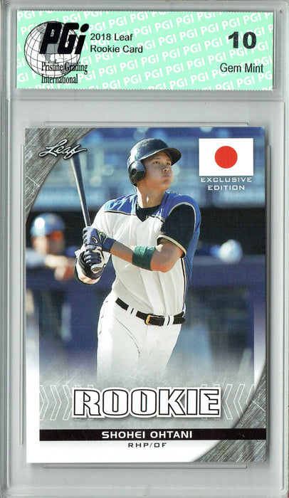 Shohei Ohtani 2018 Leaf Exclusive #FL-01 Rookie Card PGI 10