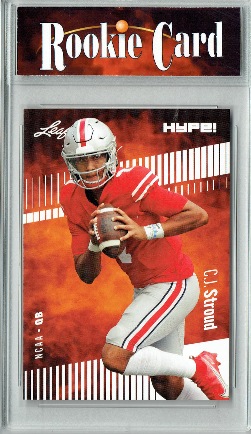C.J. Stroud Rookie Card Houston Football Trading Card 2022 Leaf #81 Just 5000 Ever Made! Houston  Certified Mint+