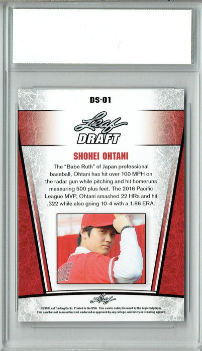 Shohei Ohtani 2018 Leaf Draft #DS-01 Rookie Card PGI 10