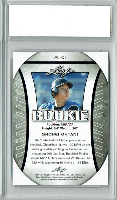 Shohei Ohtani 2018 Leaf Exclusive #FL-01 Rookie Card PGI 10