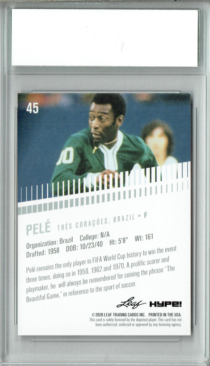 Pele 2020 Leaf HYPE! #45 Only 5000 Made Rookie Card PGI 10